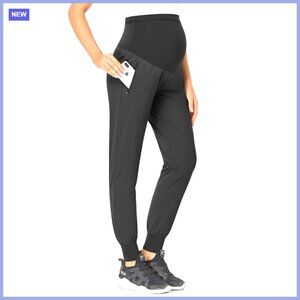 Maternity Joggers Quick-Dry Lightweight Active Pants Nylon Blend